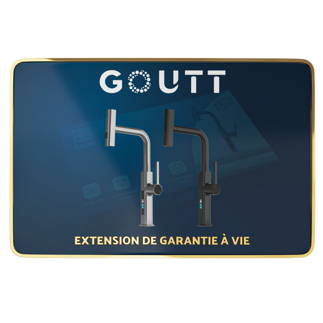 Carte garantie à vie du robinet de cuisine Goutt
